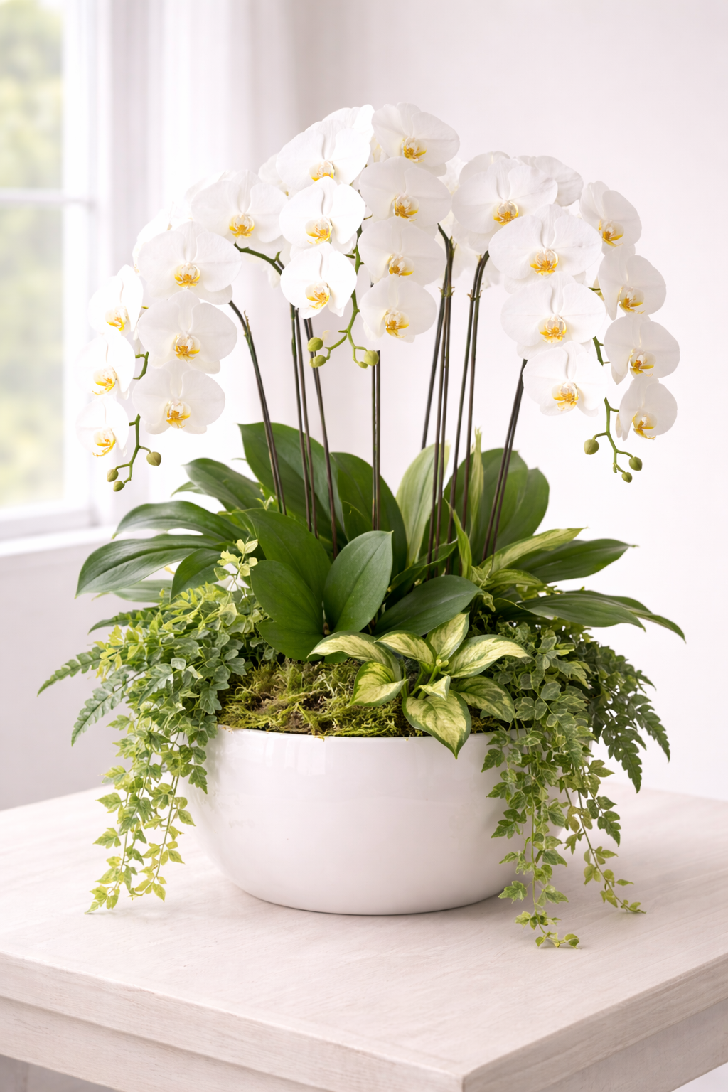 Cascading Orchid Elegance