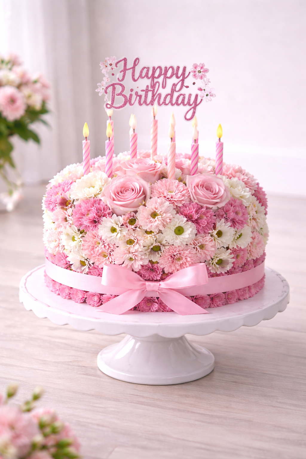 Sweetheart Birthday Flower Cake