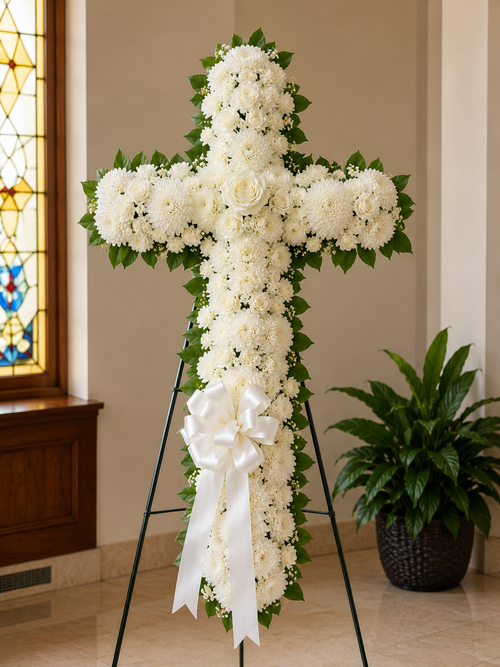 Heavenly Grace White Cross